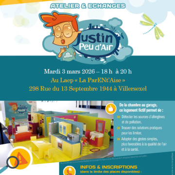 Atelier et échanges JUSTIN PEU D'AIR - Soirée perturbateurs endocriniens