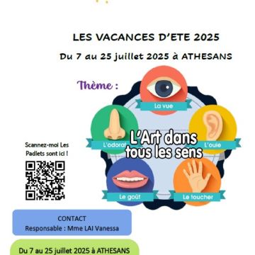 Inscription vacances d'été à ATHESANS
