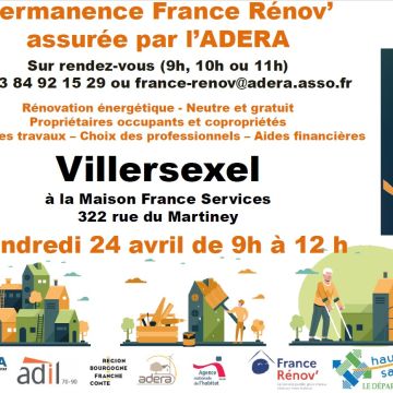 Permanence de l'Espace Conseil France Rénov' ADERA